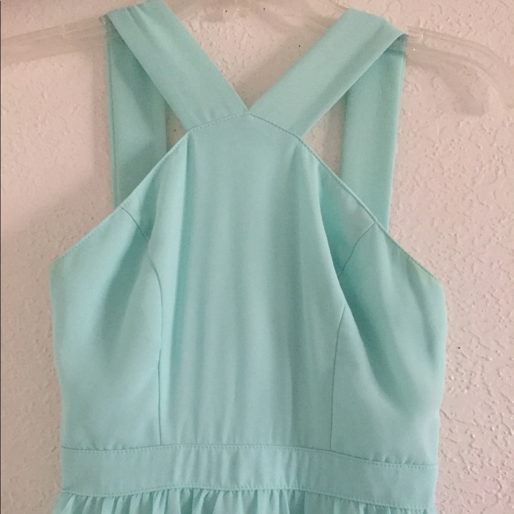 Lulu’s Mint Green Maxi Halter Dress (XS)